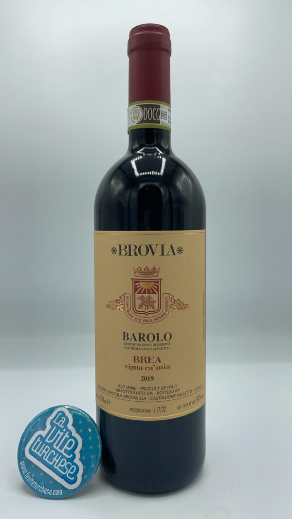 Brovia - Barolo Brea Vigna Ca' Mia prodotto nel cru Brea a Serralunga d'Alba con piante di 60 anni. Invecchiato per 24 mesi in tonneaux.