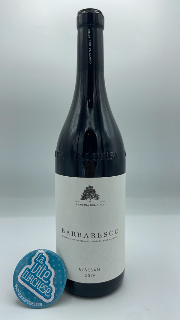Cantina del Pino – Barbaresco Albesani prodotto nell'omonima vigna situata a Neive, suoli sabbiosi/argillosi, 3000 bottiglie prodotte.