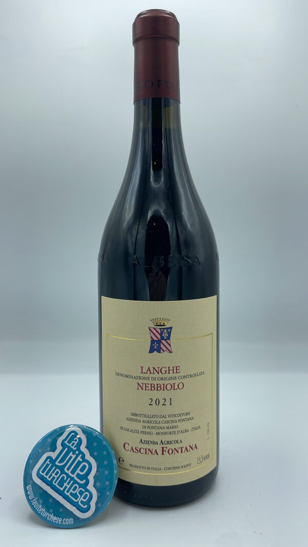 Cascina Fontana - Langhe Nebbiolo produced between the vineyards of Sinio and Castiglione Falletto, aged between large barrel and concrete.