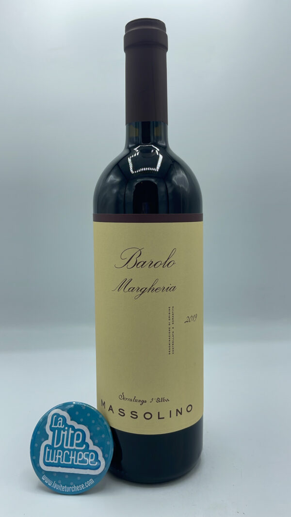 Massolino - Barolo Margheria produced in the vineyard of the same name located in Serralunga, aged for 3 years in large oak barrels.
