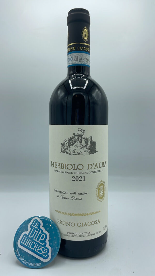 Bruno Giacosa – Nebbiolo d'Alba prodotto con le migliori vigne selezionate da Bruno tra il Roero e la Langa, invecchiato per 12 mesi in botte grande.