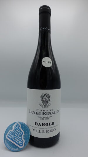 Poderi Luigi Einaudi – Barolo Villero – 2019 prodotto nell'omonima vigna situata a Castiglione Falletto, tra le più storiche per donare eleganza ai nebbioli