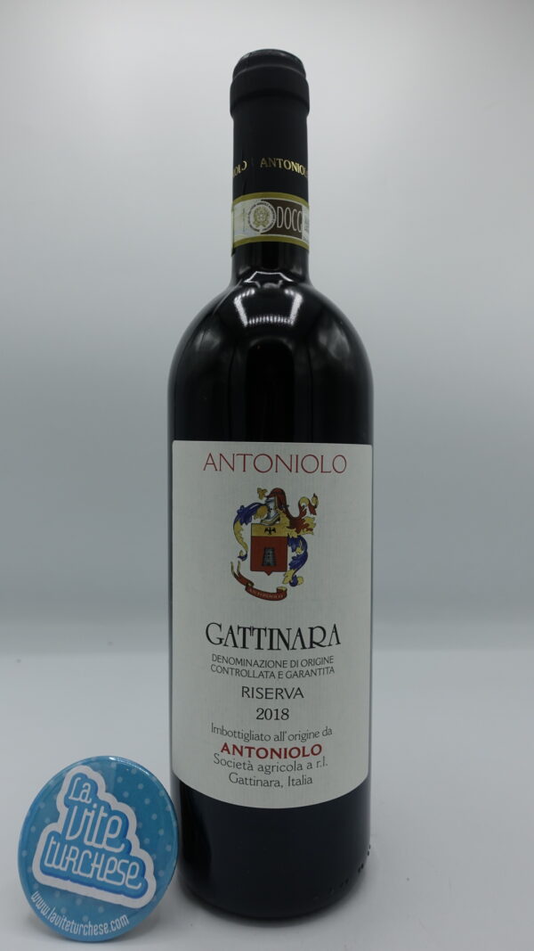 Antoniolo - Gattinara Riserva produced from the best plots with 20-year-old plants, aged for 30 months in large barrels.