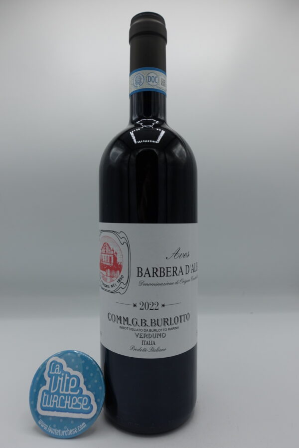 Burlotto - Barbera d'Alba Aves made from the best vines and oldest plants in the commune of Verduno, aged for 1 year in wooden barrels.