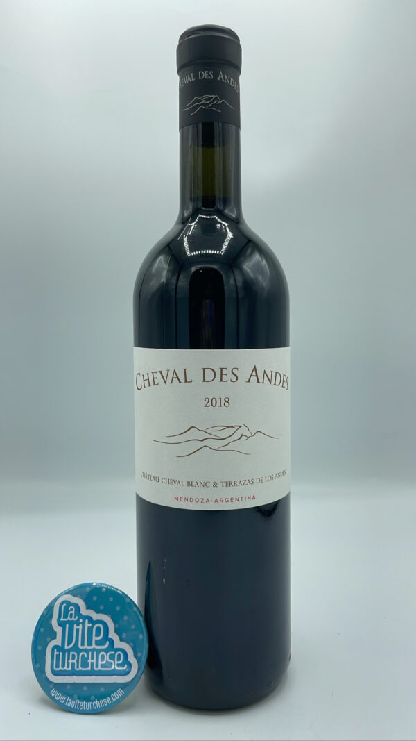 Cheval Des Andes - Mendoza made from Malbec and Cabernet Sauvignon grapes in the Andes in Argentina thanks to the Bordeaux-based company Chateau Cheval Blanc.