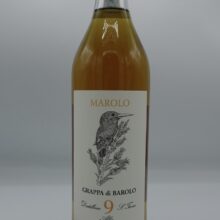 Marolo - Grappa di Barolo 9 anni – 2013 Marolo - Barrel-aged 9-year-old Barolo grappa made from 2013 vintage Barolo pomace. Bain-marie distillation.