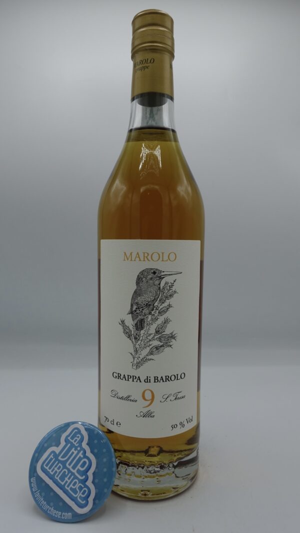 Marolo - Barrel-aged 9-year-old Barolo grappa made from 2013 vintage Barolo pomace. Bain-marie distillation.