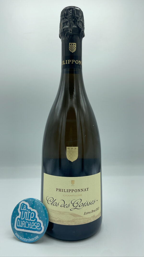 Philipponnat – Champagne Clos des Goisses prodotto nell'omonima singola vigna totalmente di proprietà della Maison. 9 anni sui lieviti.
