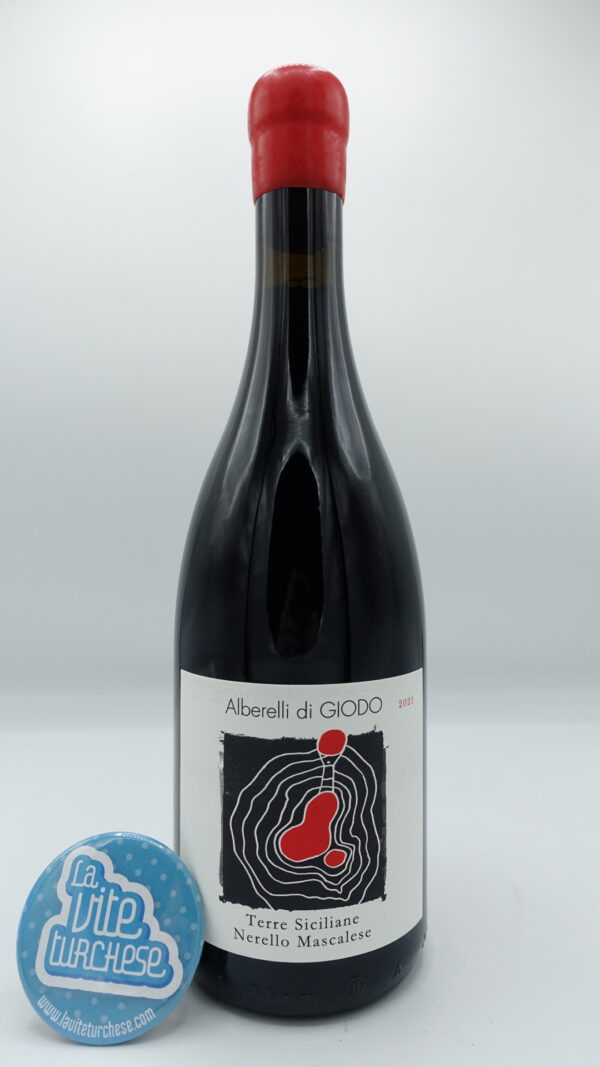 Alberelli di Giodo - Nerello Mascalese Terre Siciliane produced on the northern slope of Etna volcano, 80-year-old plants. 7000 bottles.