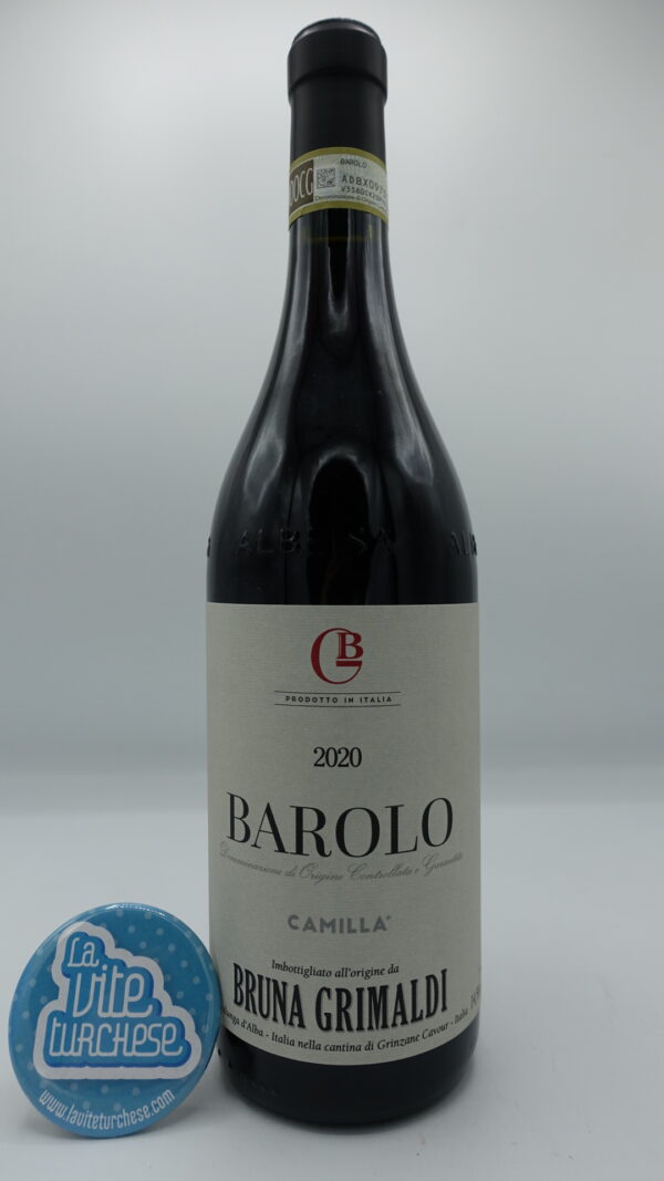 Bruna Grimaldi – Barolo Camilla prodotto con l'assemblaggio di divere vigne situate tra Grinzane Cavour, La Morra e Verduno.