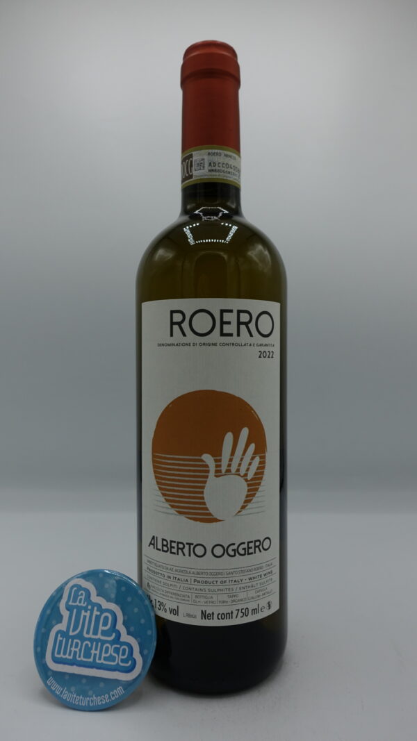 Alberto Oggero - Roero Arneis produced in Santo Stefano Roero with sandy soils, aged 50% in wooden barrels.