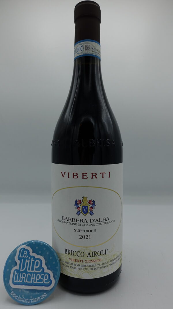 Giovanni Viberti - Barbera d'Alba Superiore Bricco Airoli produced in the single vineyard Bricco delle Viole with 55-year-old plants located in Barolo village.