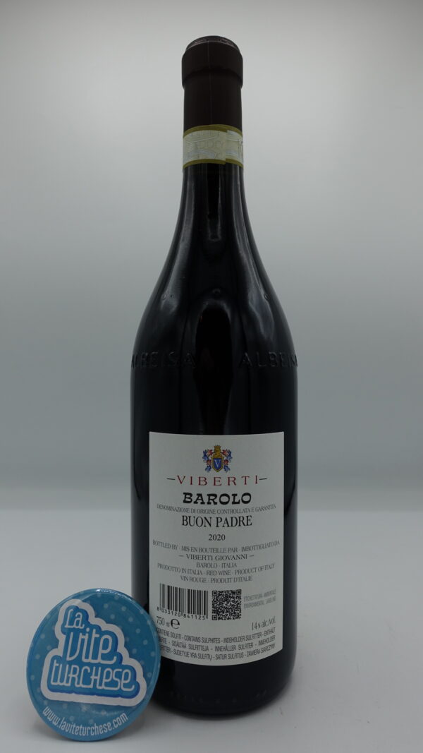 Giovanni Viberti - Barolo Buon Padre produced from several vineyards located between Barolo, Monforte, Verduno, traditional style. Historical winery in Barolo.