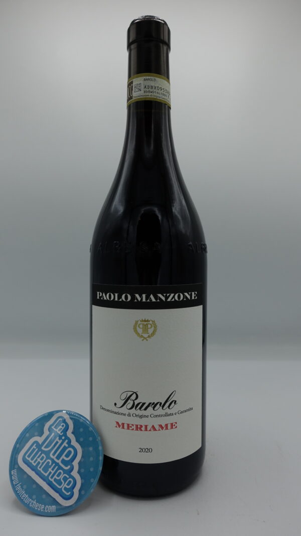 Paolo Manzone - Barolo Meriame prodotto nell'omonima vigna situata a Serralunga d'Alba con piante di 65 anni, invecchiato per 2 anni in botti medio/grandi.