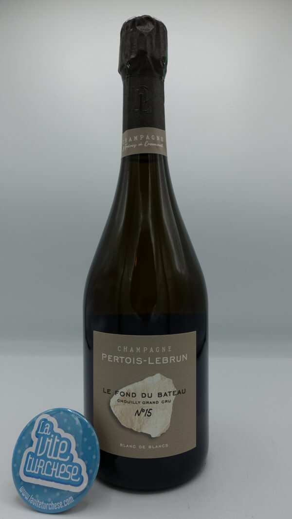 Pertois Lebrun - Champagne Le Fond du Bateau Chouilly Grand Cru made with only Chardonnay grapes, aged for 7 years on the lees.