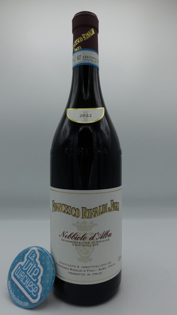 Francesco Rinaldi e Figli - Nebbiolo d'Alba produced in Verduno in the Langhe region and aged for 12 months in large oak barrels.