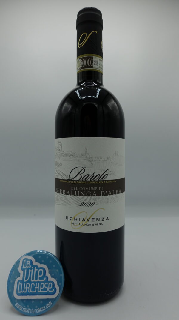 - Barolo del Comune di Serralunga produced from several vineyards located in Serralunga, with limestone soils. 3 years of barrel aging.