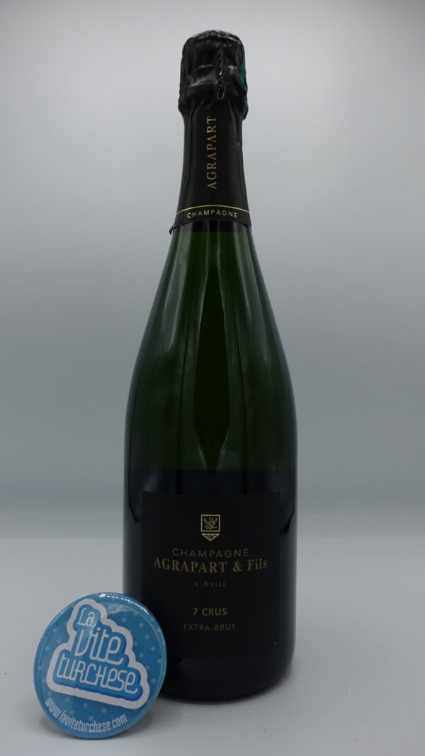 Agrapart & Fils - Champagne 7 Crus Extra Brut prodotto con 7 vigne di cui 4 Grand Cru nella cote de Blanc, 24 mesi sui lieviti.