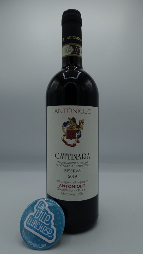 Antoniolo - Gattinara Riserva produced from the best plots with 20-year-old plants, aged for 30 months in large barrels.