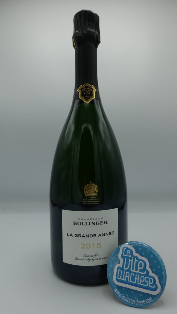 Bollinger - Champagne La Grande Année composed of 19 Premier and Grand Cru plots, aged for 8 years on the lees. Pinot Noir and Chardonnay.