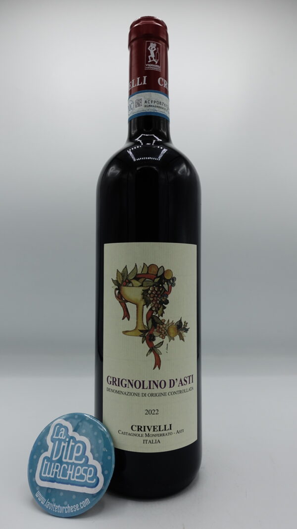 Crivelli - Grignolino d'Asti is produced in Castagnole Monferrato in Piedmont, vinified only in steel tanks.