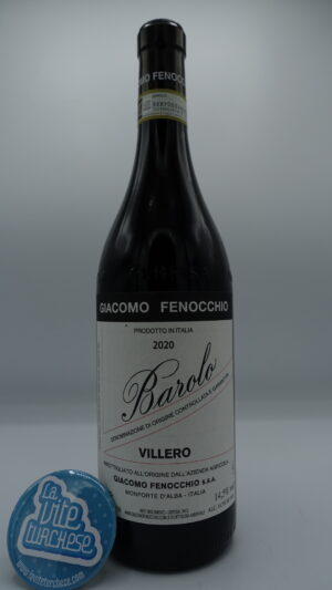 Giacomo Fenocchio – Barolo Villero prodotto nell'omonima vigna situata a Castiglione Falletto, vinificato per 30 mesi in rovere grande.