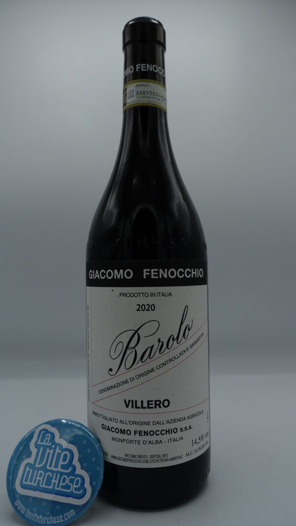 Giacomo Fenocchio - Barolo Villero produced in the vineyard of the same name located in Castiglione Falletto, vinified for 30 months in large oak.