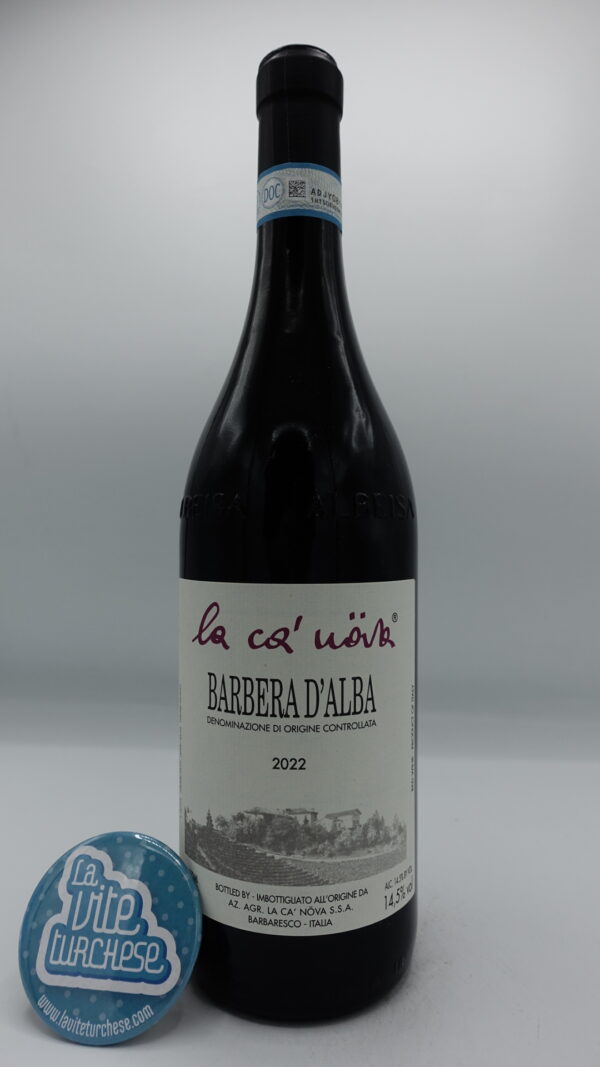 La Ca' Nova - Barbera d'Alba produced in Barbaresco from 20-30 year-old vines, aged for a few months in large oak barrels.