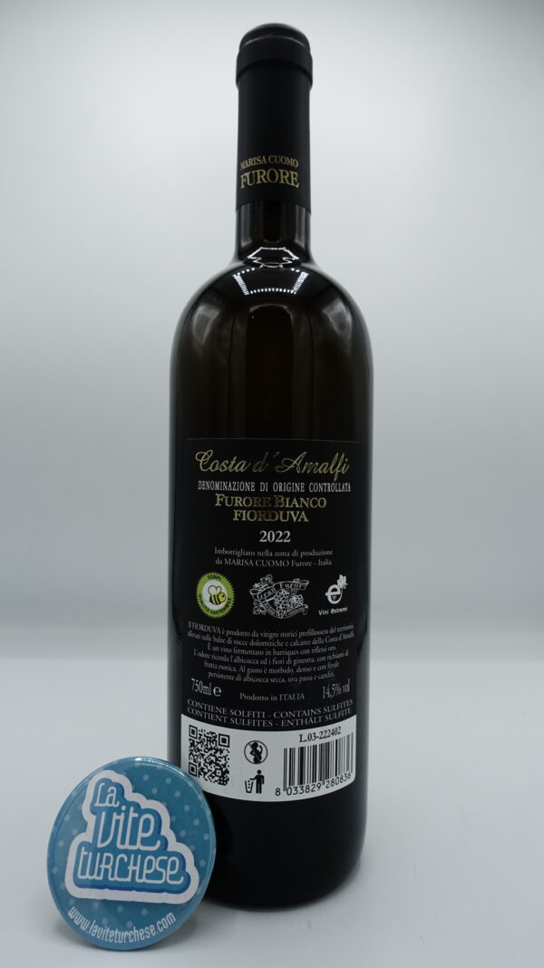 Marisa Cuomo - Furore Bianco Fiorduva produced on the Amalfi Coast from Ginestra, Ripoli and Fenile grapes, aged in barrique for 3 months.