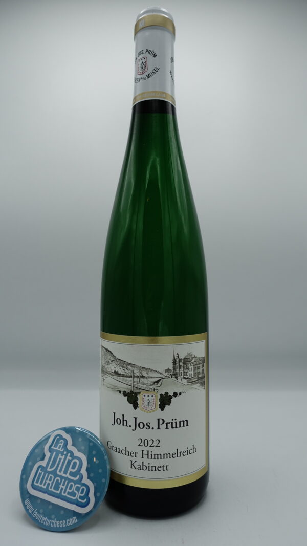 Joh Jos Prüm – Mosel Riesling Graacher Himmelreich kabinett prodotto in una delle migliori vigne singole della Mosella. Vinificazione in acciaio.