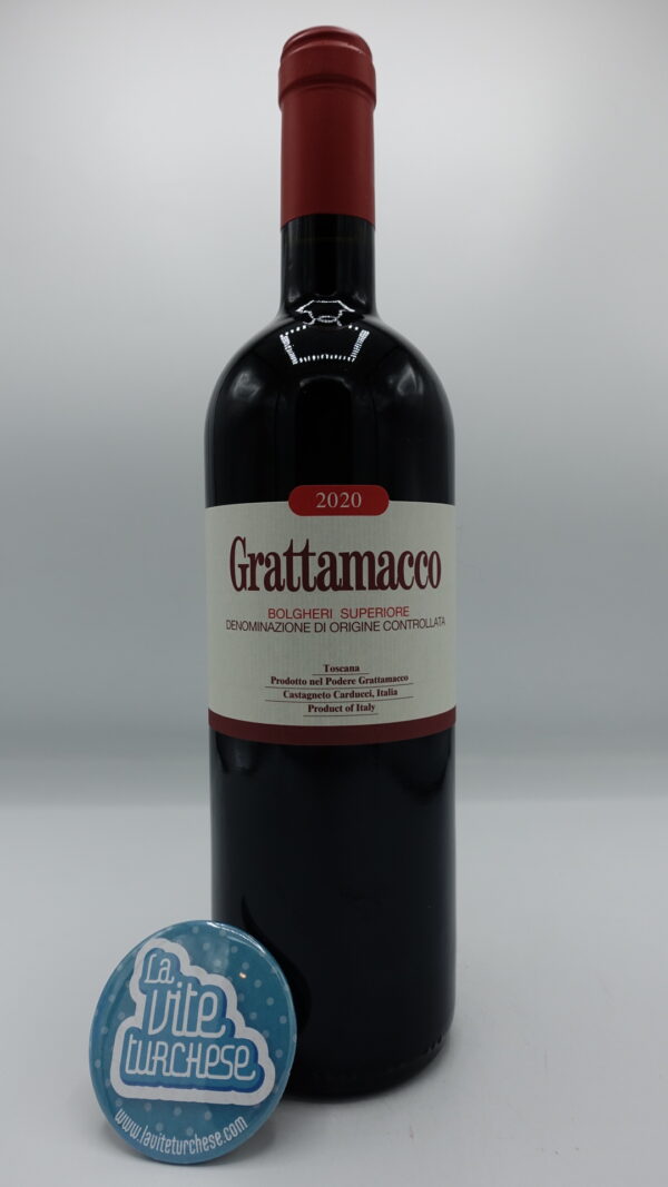 Grattamacco - Bolgheri Superiore SuperTuscan produced between Bolgheri and Castagneto Carducci, aged for 18 months in barrique.