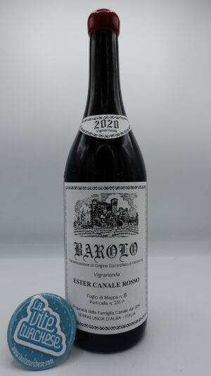 Giovanni Rosso – Barolo Vignarionda Ester Canale Rosso prodotto con le piante del 1946 a nella vigna più tannica del Barolo. 3340 bottiglie.