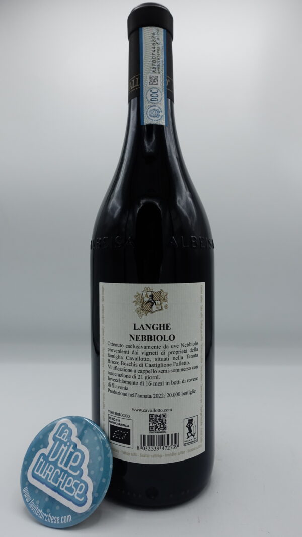 Cavallotto - Langhe Nebbiolo made from the same vines for the production of Barolo in the Bricco Boschis vineyard, aged for 18 months in oak barrels.