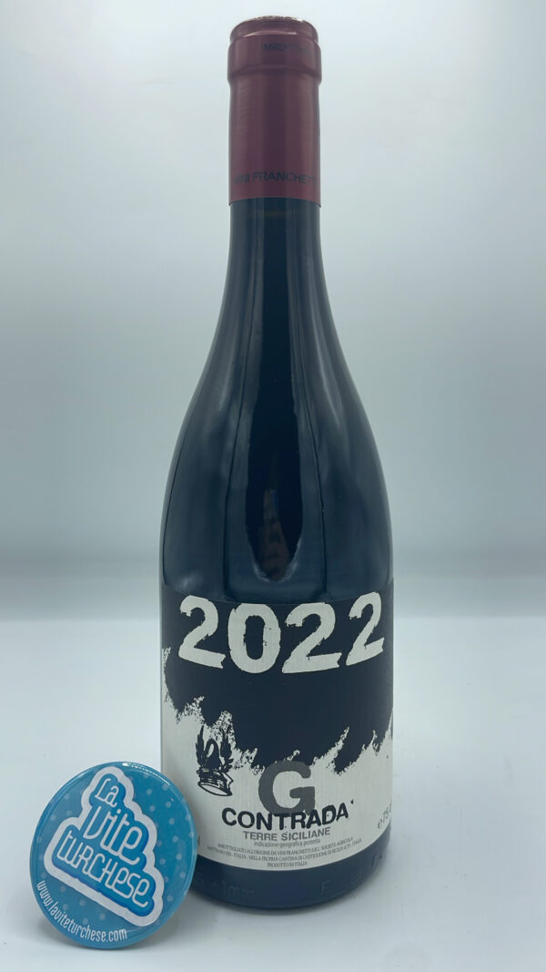 Passopisciaro - Contrada Guardiola Terre Siciliane produced in the vineyard of the same name located on Etna Volcano at 800 meters, Nerello Mascalese grapes.