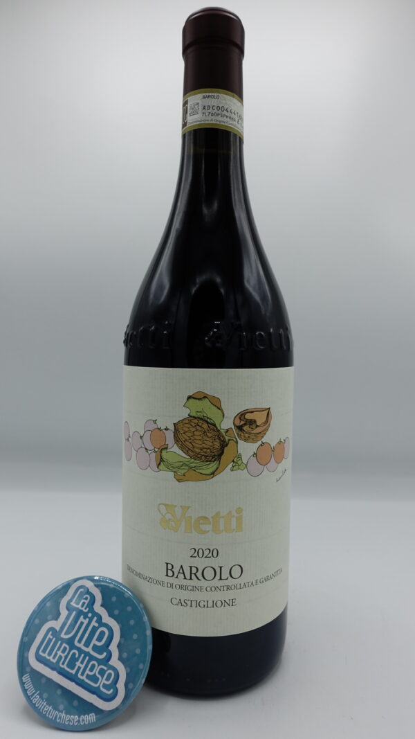 Vietti - Barolo Castiglione produced from the best vineyards located between Castiglione Falletto, Monforte, Barolo and Novello. Aged for 30 months.