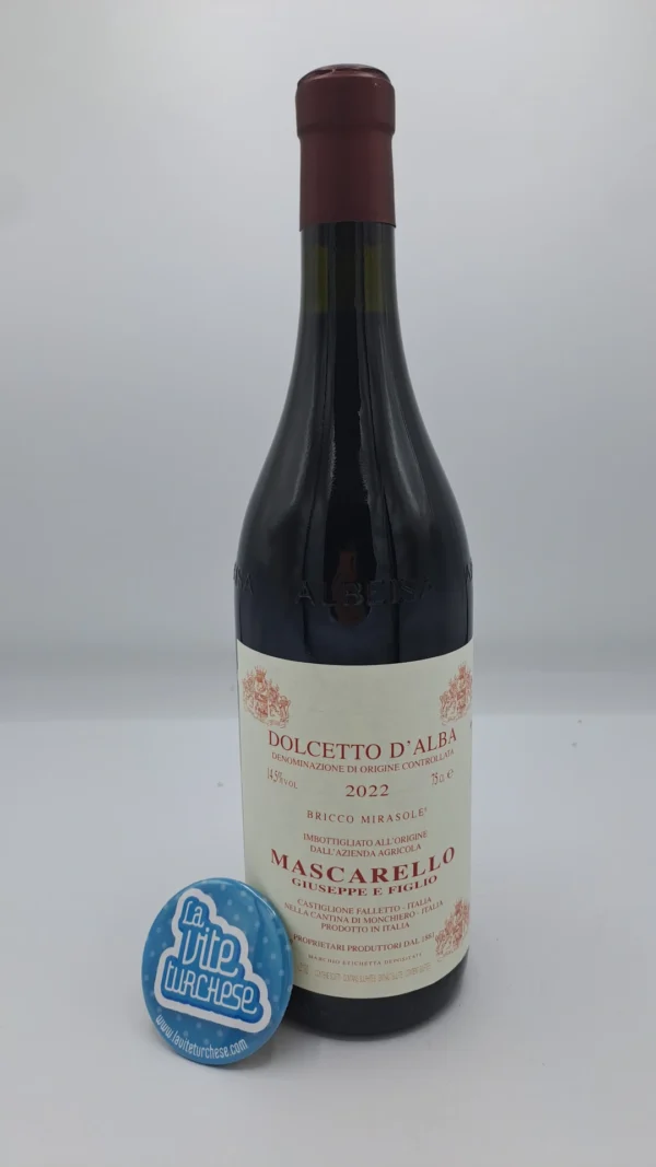 Giuseppe Mascarello - Dolcetto d'Alba Vigna Bricco Mirasole produced in the vineyard of the same name located in Castiglione Falletto, aged in cement tanks.