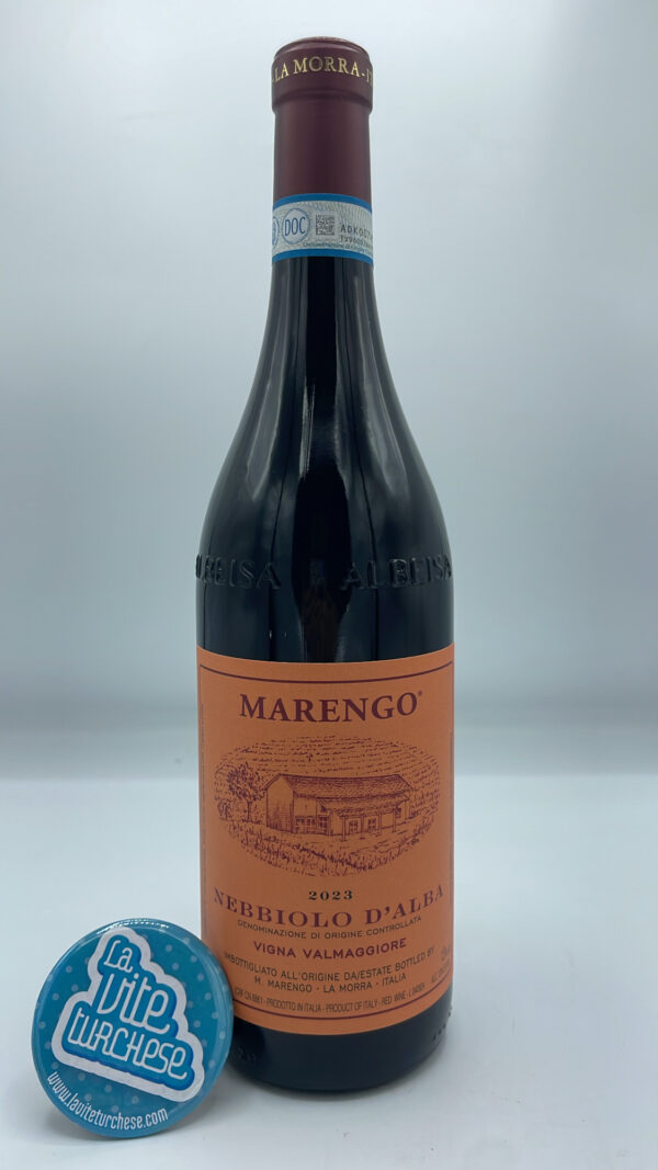 Mario Marengo - Nebbiolo d'Alba Valmaggiore prodotto nell'omonima vigna situata nel paese di Vezza d'Alba nel Roero, suoli ricchi di sabbia fine.