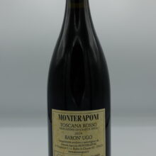 Monteraponi – Baron'Ugo Toscana Rosso Igt – 2019 - back Monteraponi – Baron'Ugo Toscana Rosso Igt prodotto a Radda in Chianti con uva Sangiovese, Canaiolo e Colorino, invecchiato per 36 mesi in botti grandi.