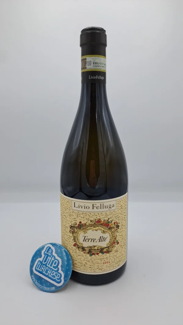 Livio Felluga – Terre Alte Rosazzo prodotto in Friuli con uva Friulano, Pinot Bianco e Sauvignon, invecchiato in botti di rovere usato.