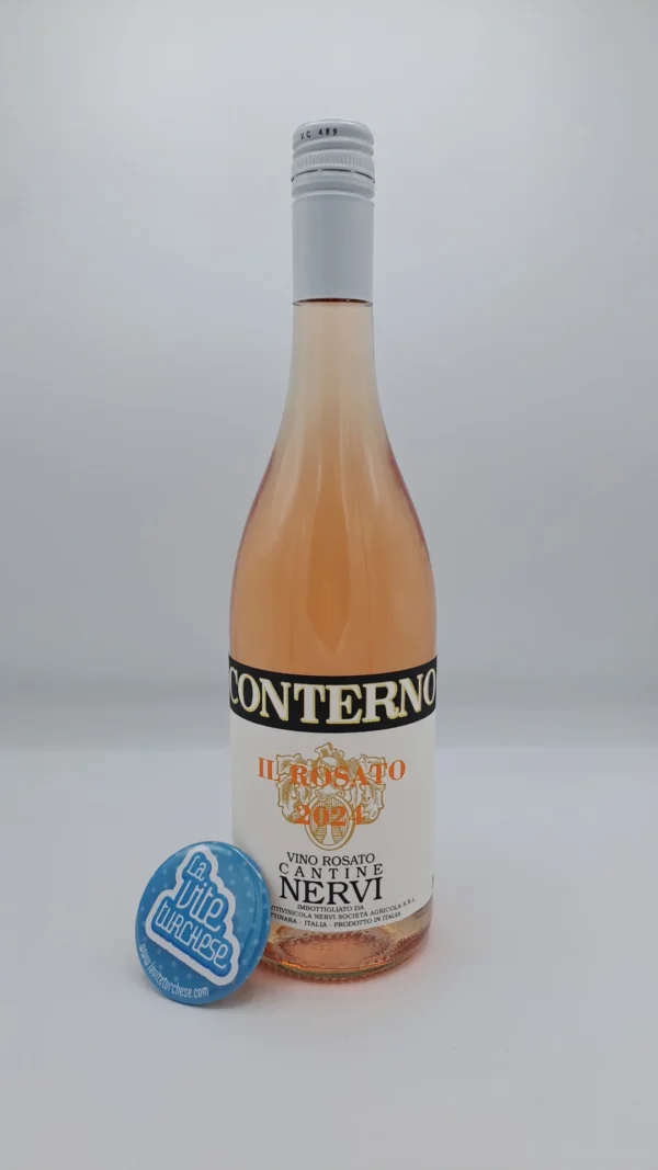 Nervi - Il Rosato prodotto con uva Nebbiolo nella DOCG Gattinara ai piedi del Monte Rosa nel nord Piemonte, 12 ore macerazione sulle bucce.