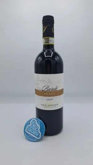 Schiavenza – Barolo Prapò prodotto nella parte alta di Serralunga con suoli calcarei tufacei, affinamento in rovere per 3 anni. 2000 bottiglie.
