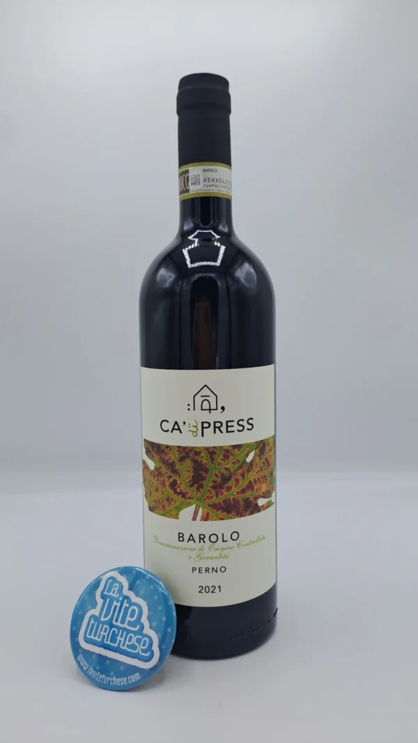 Cà di Press – Barolo Perno prodotto nell'omonima vigna situata a Monforte con il clone Michet, stile tradizionale nella vinificazione. 9000 bottiglie.