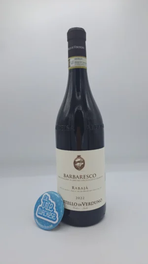 Castello di Verduno – Barbaresco Rabajà prodotto nell'omonima vigna considerata la migliore di Barbaresco grazie ai suoli compatti argillosi.