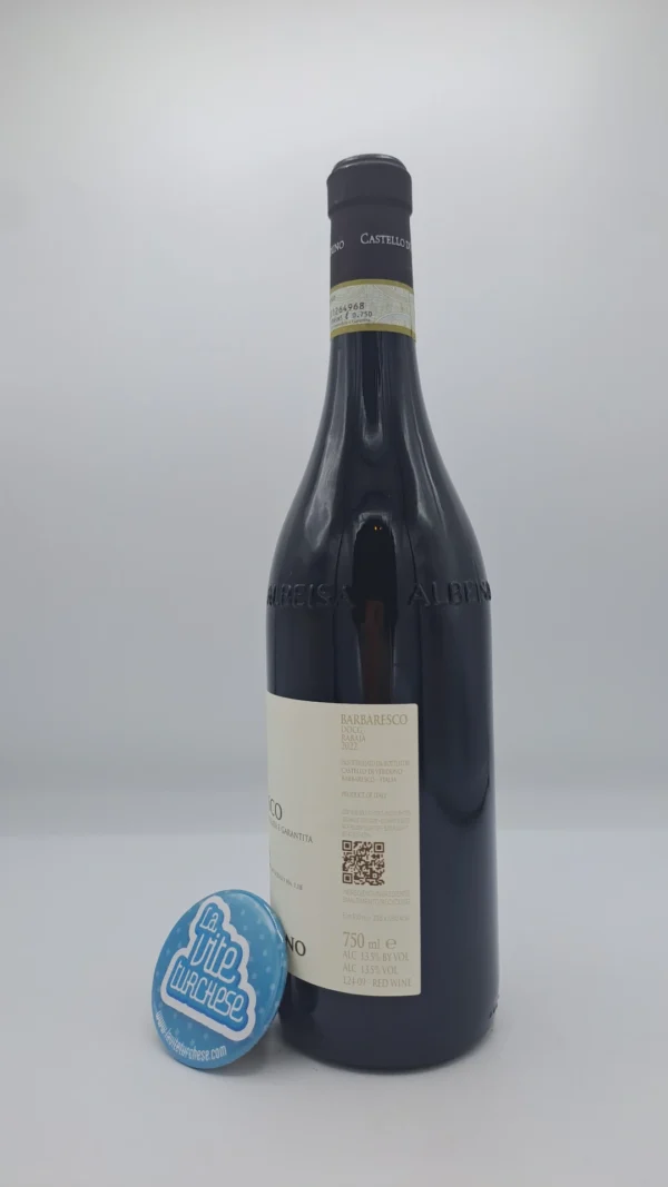 Castello di Verduno – Barbaresco Rabajà – 2022 - back Castello di Verduno – Barbaresco Rabajà prodotto nell'omonima vigna considerata la migliore di Barbaresco grazie ai suoli compatti argillosi.