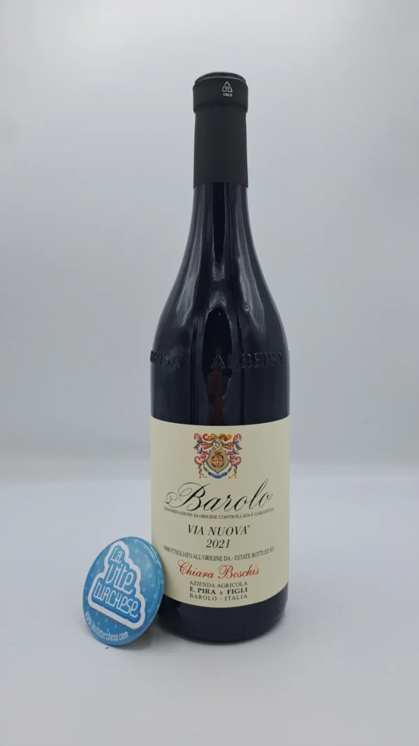 Chiara Boschis - Barolo Via Nuova produced from different vineyards located between the commune of Barolo, Monforte and Serralunga. aged for 24 months.