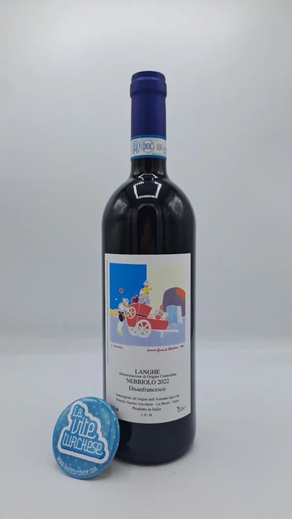 Roberto Voerzio – Langhe Nebbiolo prodotto nel paese di La Morra, invecchiato per 12 mesi in tonneaux e botti da 25 hl. 12000 bottiglie.