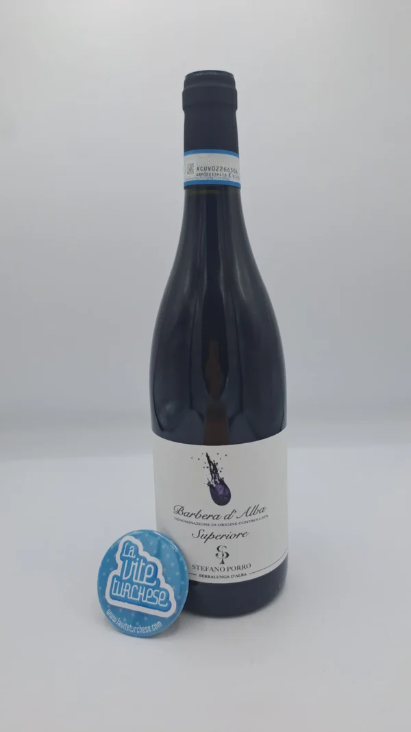 Stefano Porro - Barbera d'Alba Superiore - 2023 produced from 50-year-old vines in Monforte d'Alba in 1000 bottles, aged for 7 months in barrel.