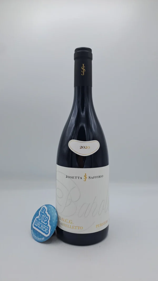 Josetta Saffirio - Barolo Persiera Castelletto prodotto nell'omonima vigna situata a Monforte d'Alba, invecchiato per 2 anni in botti e cemento.