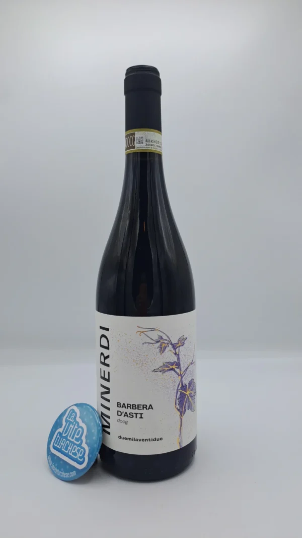 Minerdi - Barbera d'Asti prodotta a Castagnole Lanze in sole 2000 bottiglie, invecchiata per 6 mesi in tonneaux e botte piccola usate.