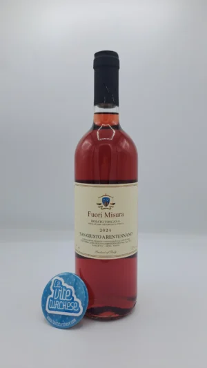 San Giusto a Rentennano – Fuori Misura Rosato Toscana ottenuto con il mosto di uva Sangiovese, Canaiolo e Merlot, vinificato in vasche di acciaio.